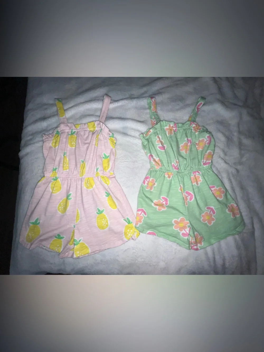 365 kids by Garanimals girls summer rompers size 7 (bundle of 2) - Picture 5 of 13